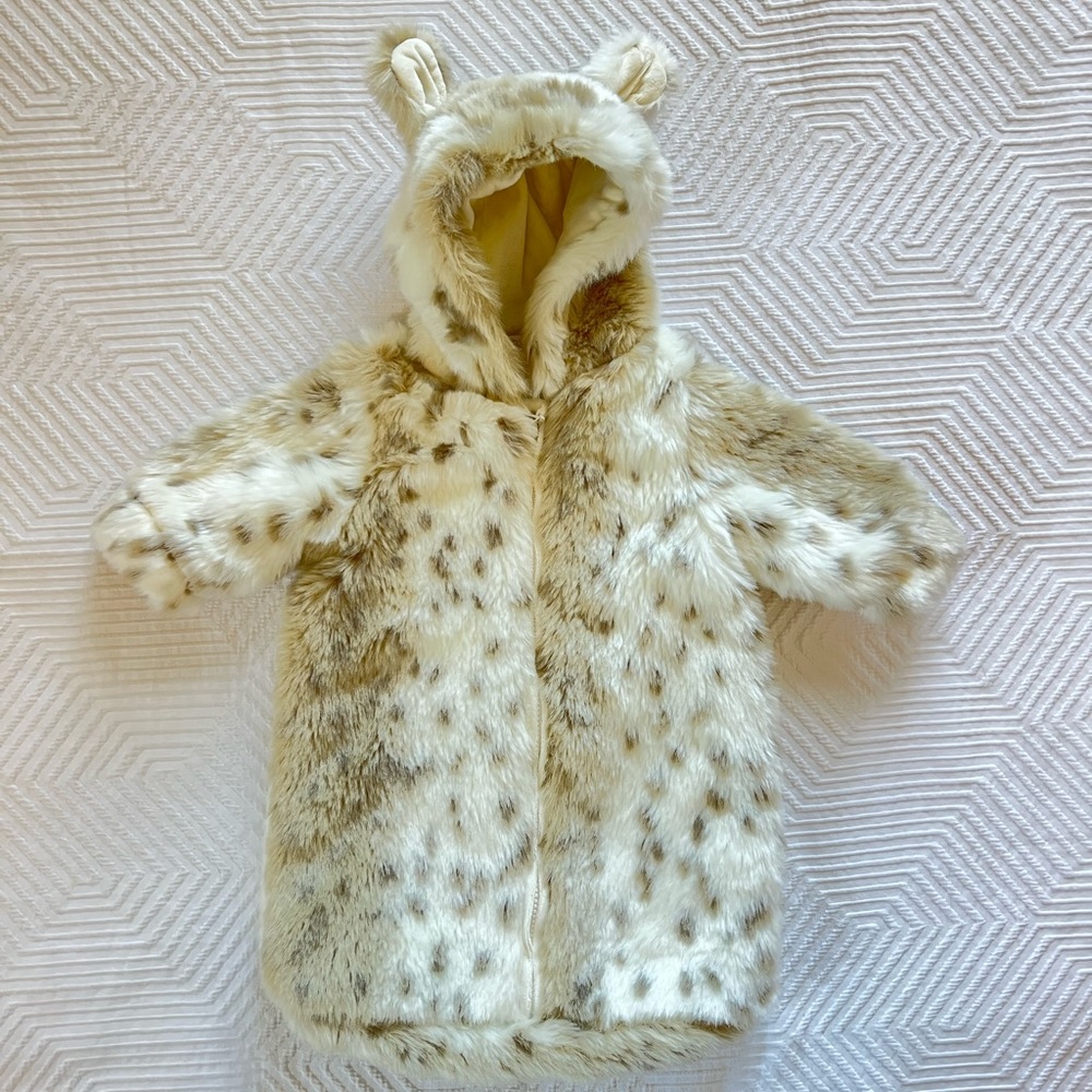 Like new - Faux fur super luxe baby bunting bag